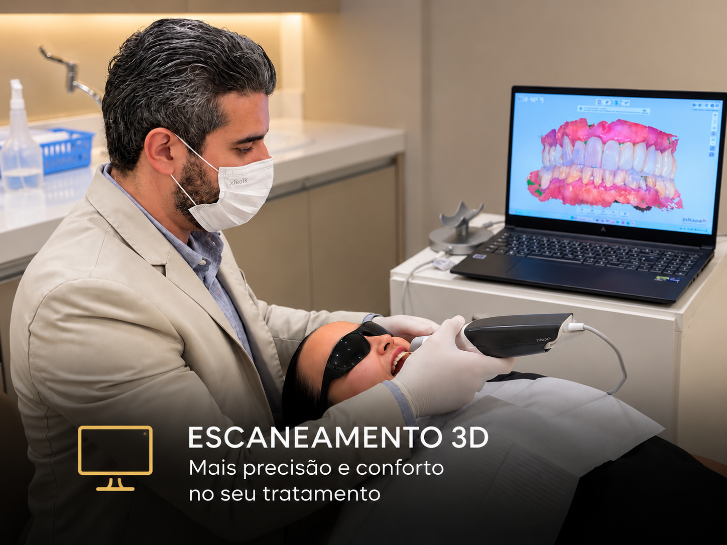 Escaneamento 3D para planejamento da reabilitação oral